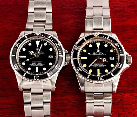 rolex double red sea dweller submariner|submariner vs sea dweller deep.